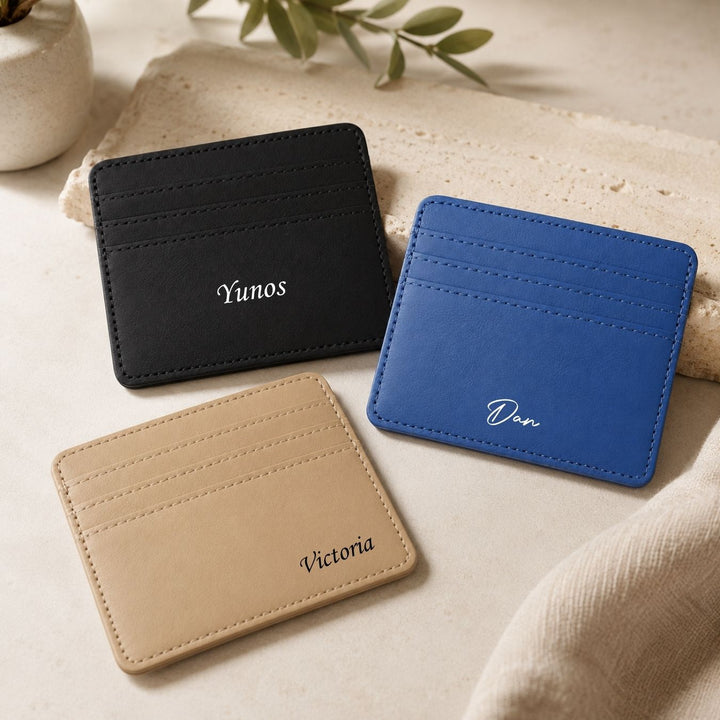 Personalised Card Holder | Slim Wallet | Card Slots | Christmas Gift | Farewell Gift | Birthday Gift | LIMTEH