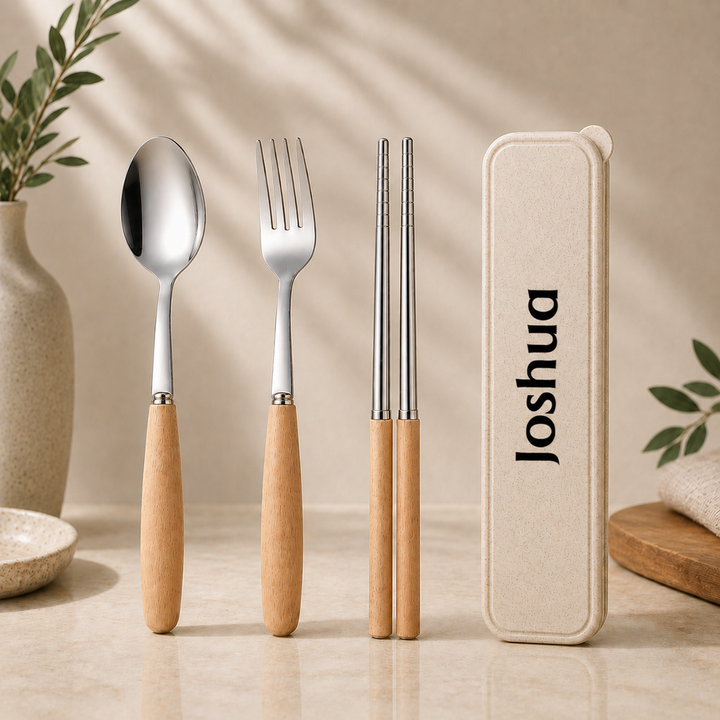 Personalised Wood Utensil Set | Teacher Day Gifts | Customised Gift | Occasion Gifts | Cutleries