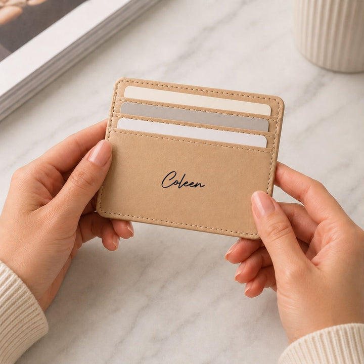Personalised Card Holder | Slim Wallet | Card Slots | Christmas Gift | Farewell Gift | Birthday Gift | LIMTEH
