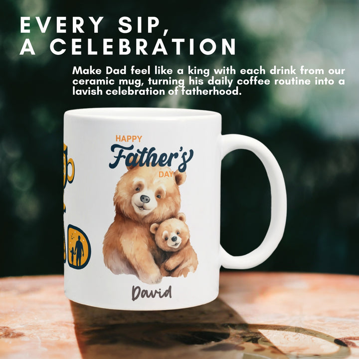 Personalised Glass Mug | Gift With Name | Occasions Gift | Teacher day gift | Father day gift | Christmas Gift | LIMTEH