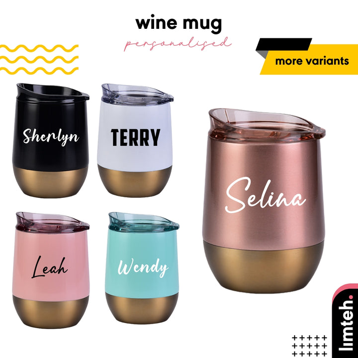 Personalised Stainless Steel Thermal Coffee Mug cups with Lid | Double Wall Insulated