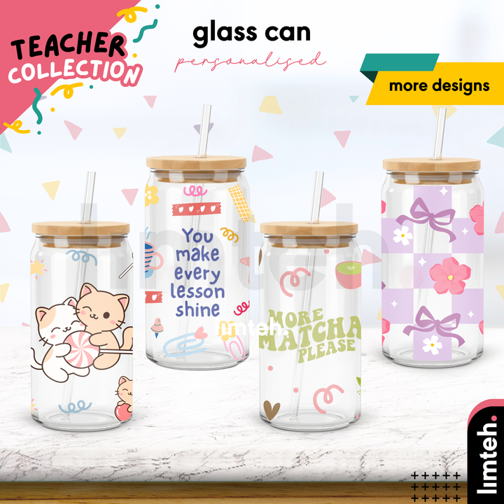 Glass Can With Straw | Glass Mug | Designer Mugs Cups | Gifts | LIMTEH
