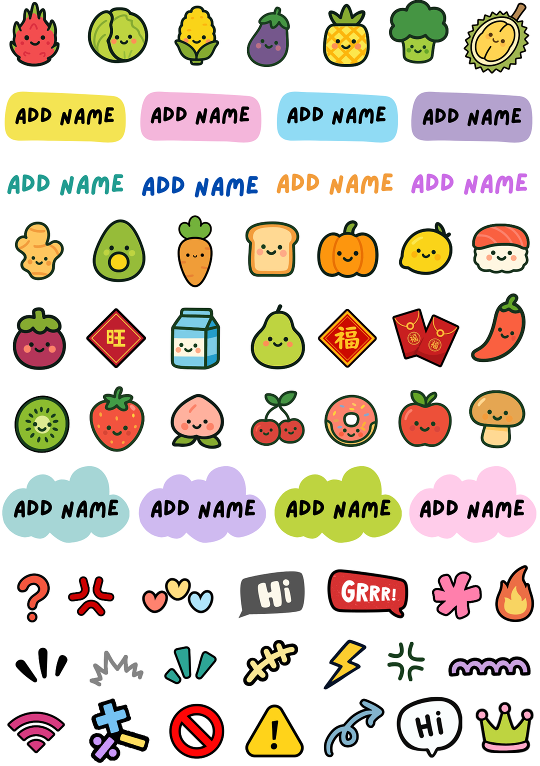 Personalised UV DTF Stickers | Name Label