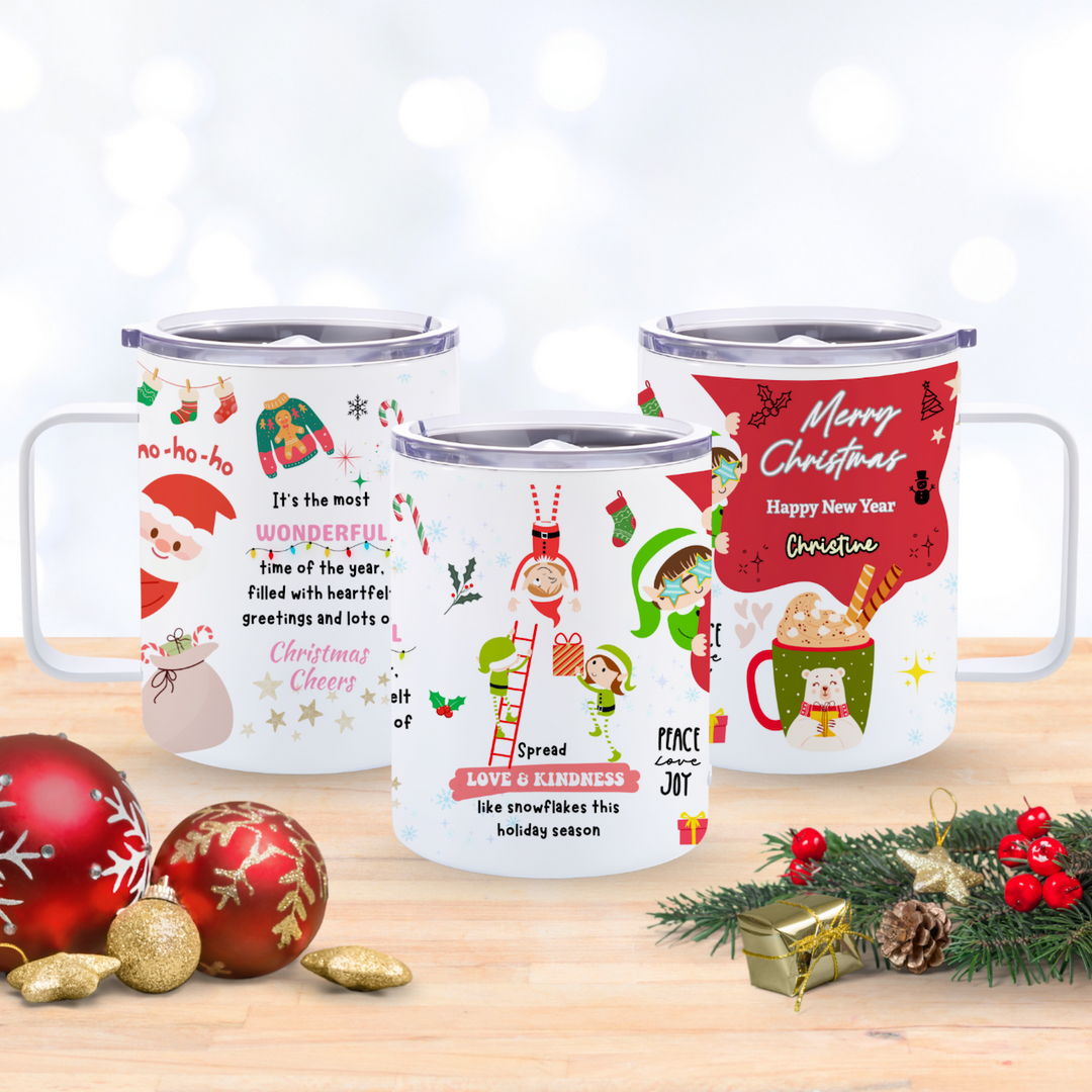 Personalised Design Mug With Name | Stainless Steel Insulated Coffee Cup Mug | Gift | LIMTEH