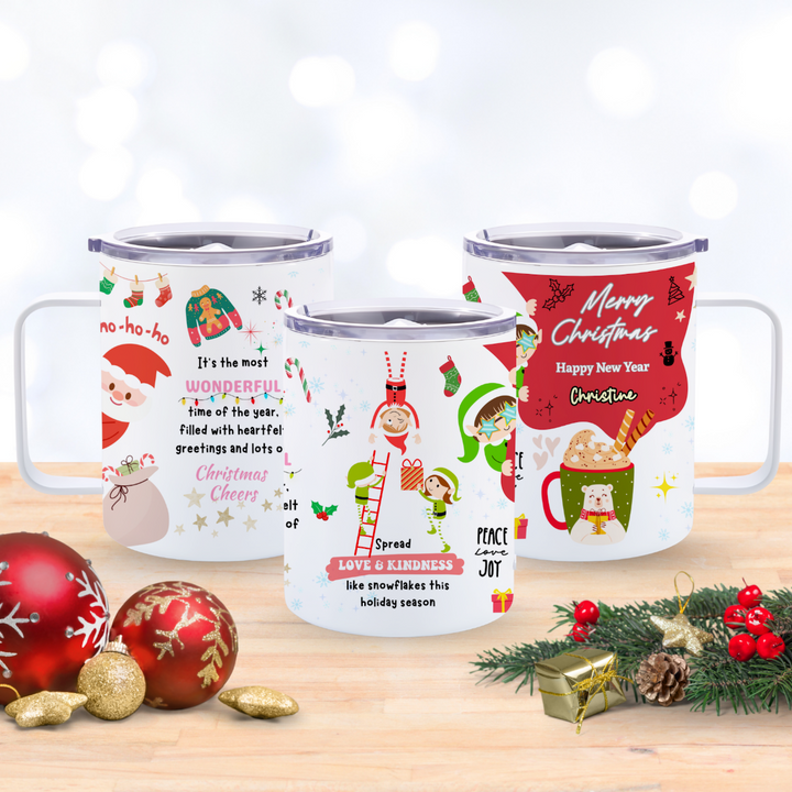 Personalised Design Mug With Name | Stainless Steel Insulated Coffee Cup Mug | Gift | LIMTEH