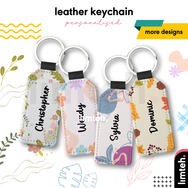 Personalised Leather Keychain | Customize Gifts Name Keychain | Christmas Birthday Bridesmaid Farewell Door Gifts School