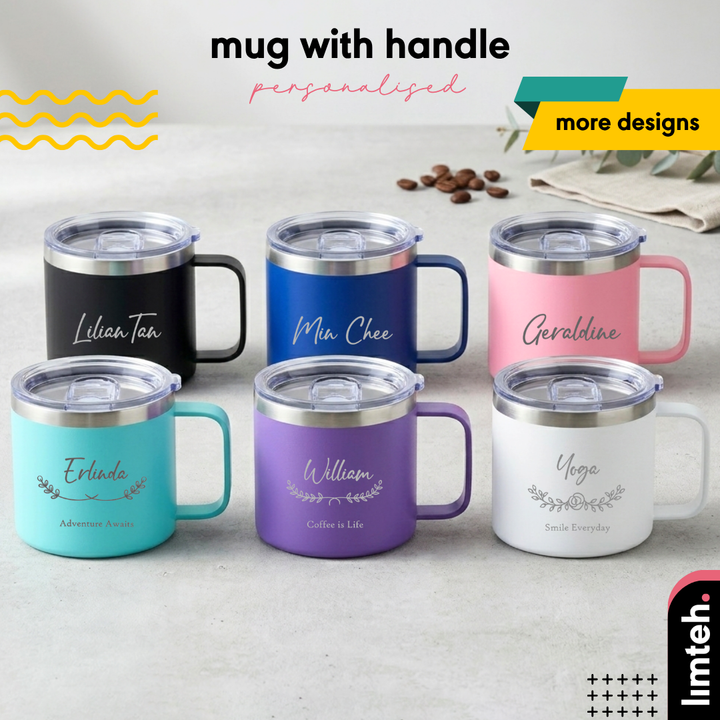 Personalised Gift 400ML Mug | Stainless Steel Coffee Mug Insulated Mug | Customised gift | Christmas Gifts | LIMTEH