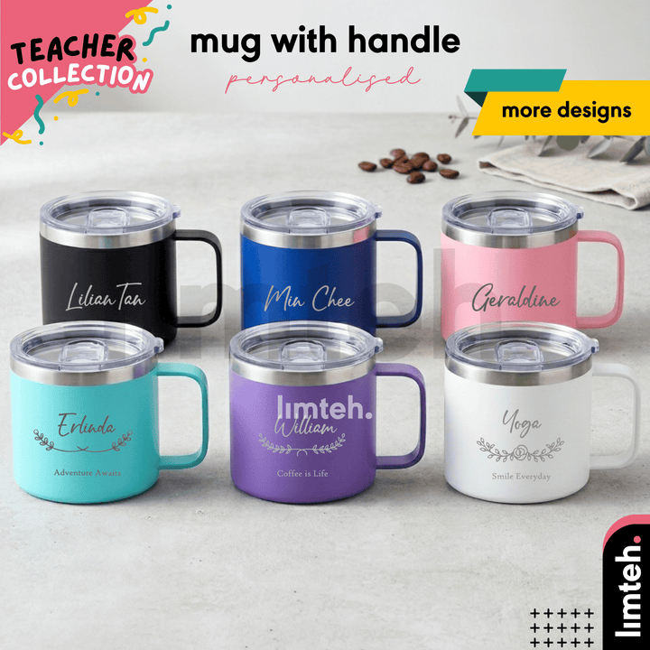 Personalised Gift 400ML Mug | Stainless Steel Coffee Mug Insulated Mug | Customised gift | Christmas Gifts | LIMTEH