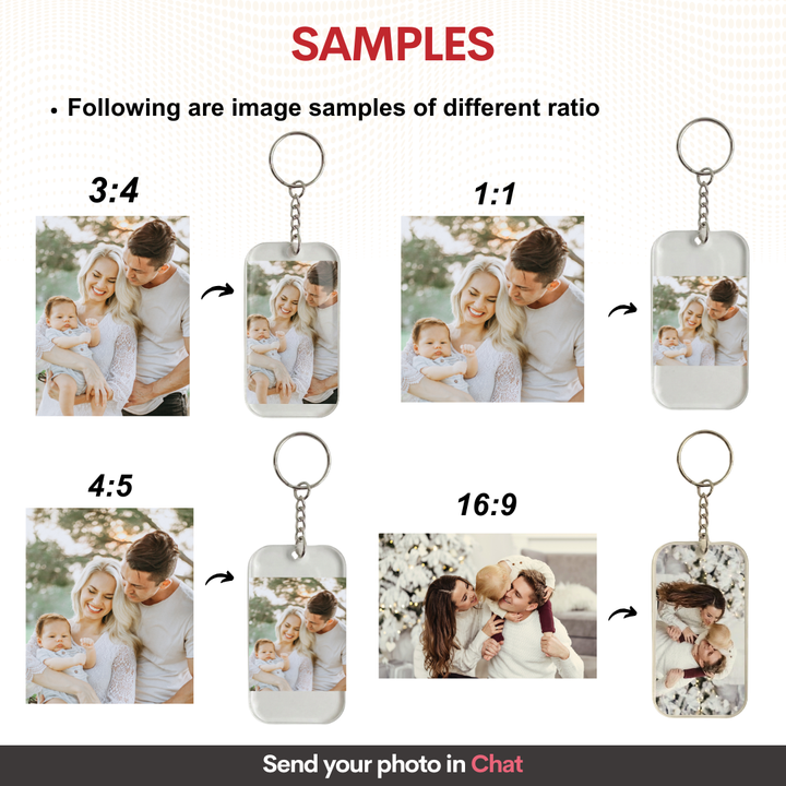 Personalized Acrylic Keychain Custom Photo | Keychain Charm | Couple Gift | Anniversary Birthday