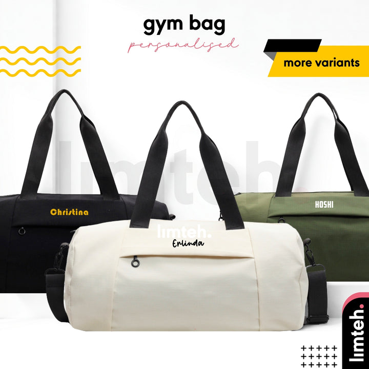 Personalised Duffel Bag | Gym Bag | Fitness Bag | Yoga Bag | Travel Bag | Gym bag Shoe Compartment | LIMTEH