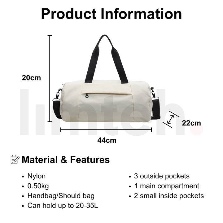 Personalised Duffel Bag | Gym Bag | Fitness Bag | Yoga Bag | Travel Bag | Gym bag Shoe Compartment | LIMTEH