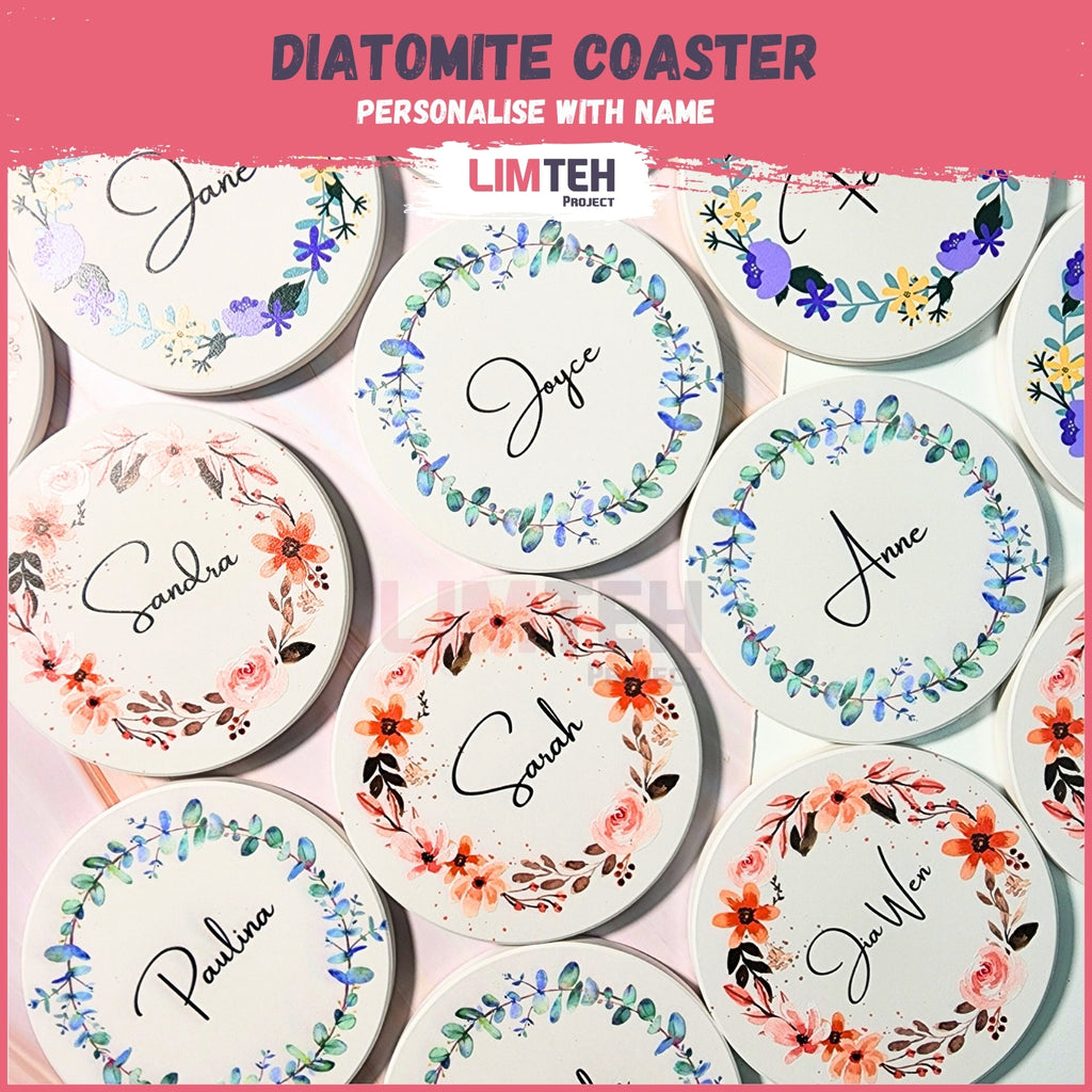 Personalised Coaster with Name | Wedding Gift | Farewell Gift | occasions gift | Gifts | Personalised Gift | Diatomite