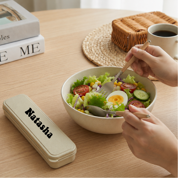 Personalised Wood Utensil Set | Teacher Day Gifts | Customised Gift | Occasion Gifts | Cutleries