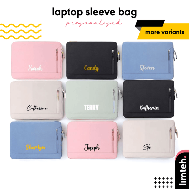 Personalised Premium Laptop Bag, Waterproof Laptop Sleeve, Computer Bag Macbook Pro Air Sleeve | Christmas Gift