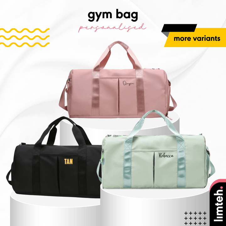 Personalised Gym Bag | Duffel Bag | Fitness Bag | Yoga Bag | Travel Bag | Gym bag Shoe Compartment | Wet Dry Separation