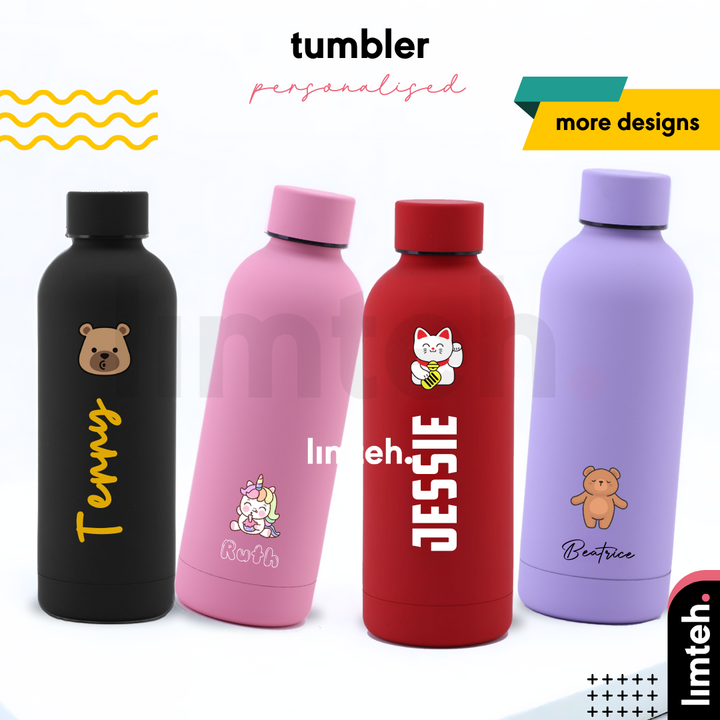 Personalised Tumbler | Thermal Stainless Steel Water Bottle 500ml | Christmas Gifts | Farewell Gifts | Birthday Gifts