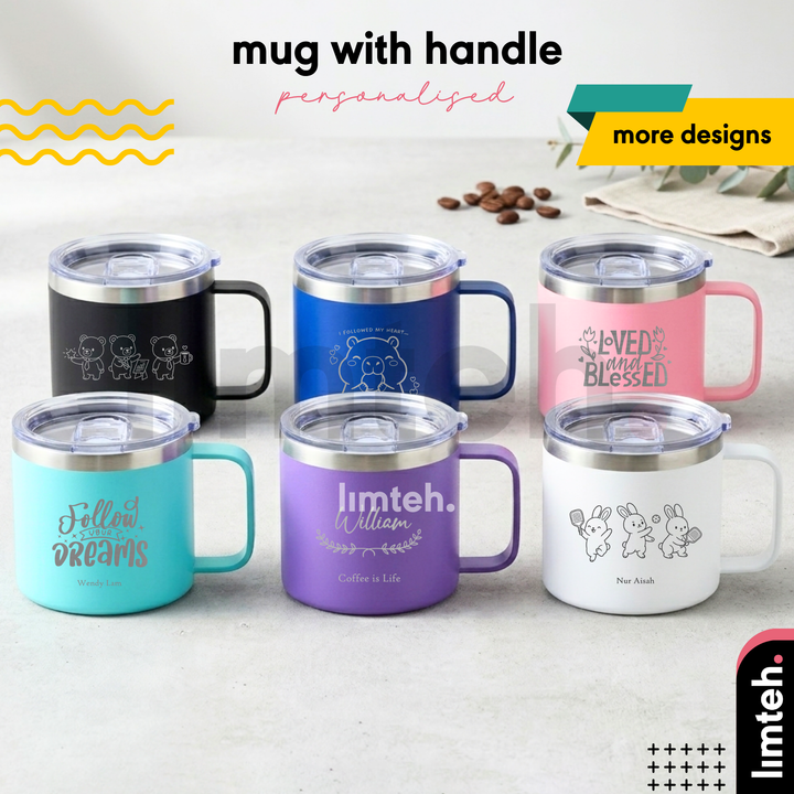 Personalised Gift 400ML Mug | Stainless Steel Coffee Mug Insulated Mug | Customised gift | Christmas Gifts | LIMTEH