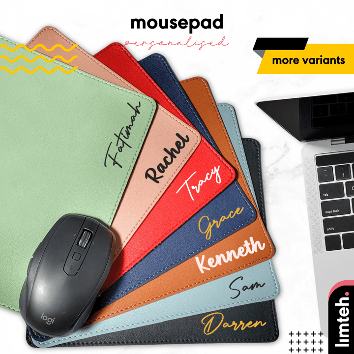 Personalised Mouse Pad | Premium Leather Mousepad | Table Mat