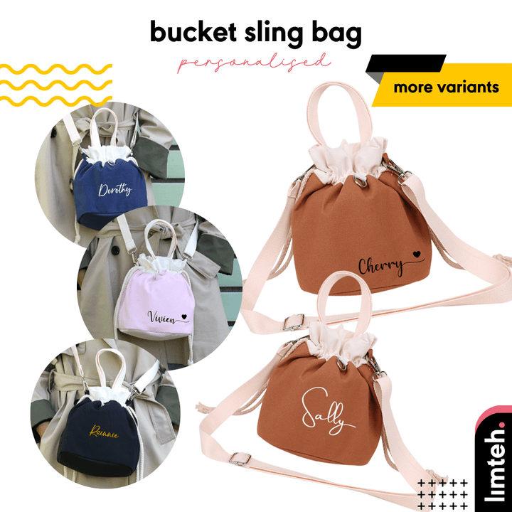 Personalised Canvas tote bag | Bucket bag | Mini tote bag woman | Lunch bag | Crossbody Sling bag | Shopping Bags | Gift