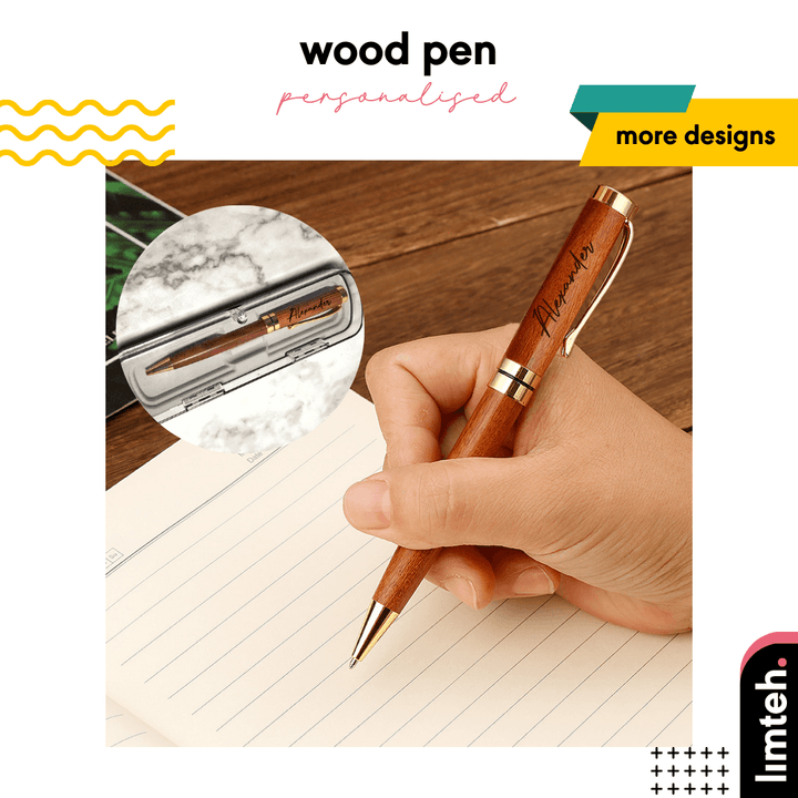 Personalised Pen | Wood Engraving Pen | Teachers Day Gift | Personalised Gift | Customised Pen | Christmas Gift | LIMTEH