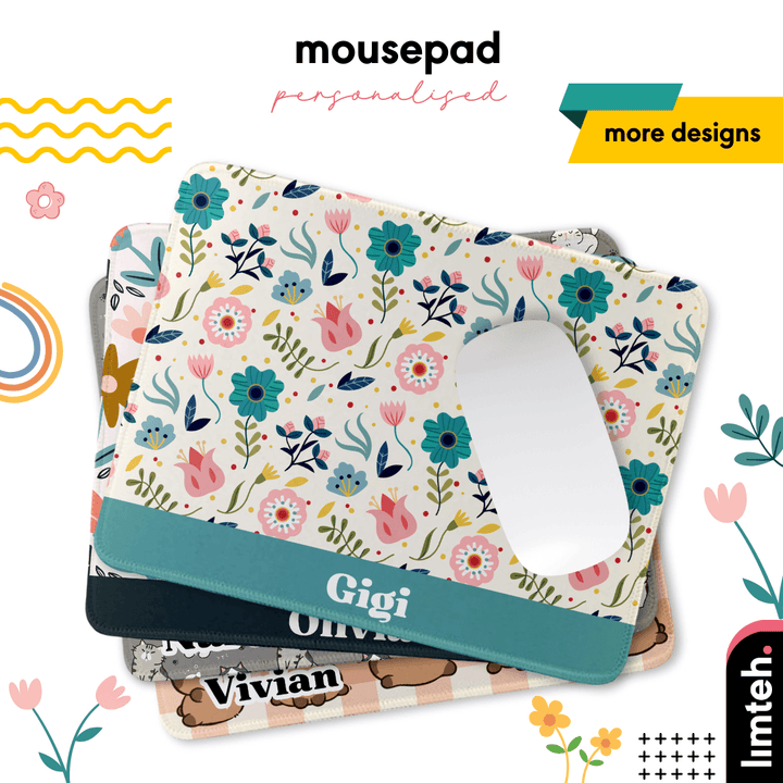 Personalised Mouse Pad | Mousepad | Smooth Desk Mat | Customised Gift | Christmas Gift Ideas | Farewell Gift | LIMTEH