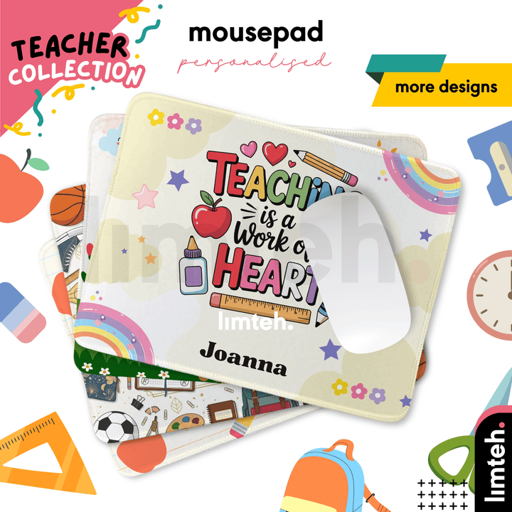 Personalised Mouse Pad | Mousepad | Smooth Desk Mat | Customised Gift | Christmas Gift Ideas | Farewell Gift | LIMTEH