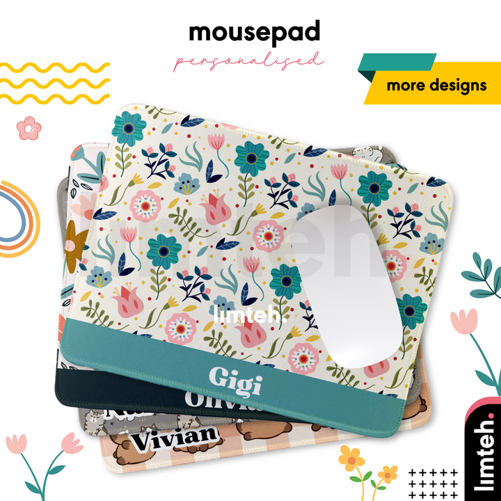 Personalised Mouse Pad | Mousepad | Smooth Desk Mat | Customised Gift | Christmas Gift Ideas | Farewell Gift | LIMTEH