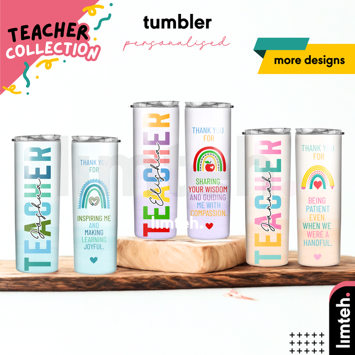 Personalised Skinny Tumbler 600ml | Thermal Stainless Steel Water Bottle | Christmas Gifts | Customised Gift | Birthday