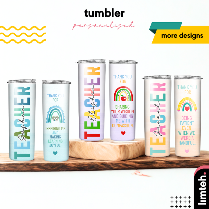 Personalised Skinny Tumbler 600ml | Thermal Stainless Steel Water Bottle | Christmas Gifts | Customised Gift | Birthday