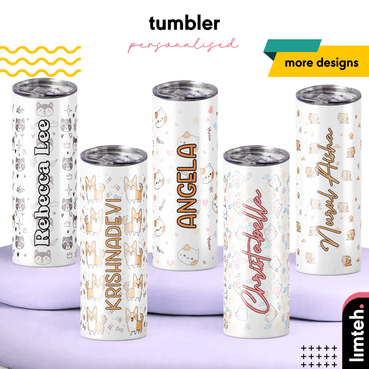 Personalised Skinny Tumbler 600ml | Thermal Stainless Steel Water Bottle | Christmas Gifts | Customised Gift | Birthday