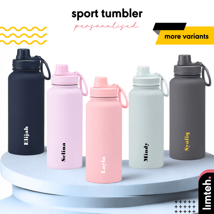 Personalised 1000ml Sport Tumbler | Insulated Tumbler | Water Bottle | Customised gift | Christmas Gifts | Farewell Gifts