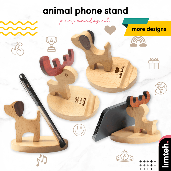 Personalised wood handphone stand Customised phone holder  | Farewell Gifts |  Christmas Gift  Xmas gift | Customised gift