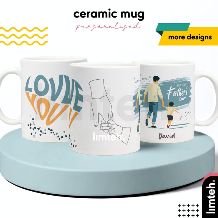 Personalised Glass Mug | Gift With Name | Occasions Gift | Teacher day gift | Father day gift | Christmas Gift | LIMTEH
