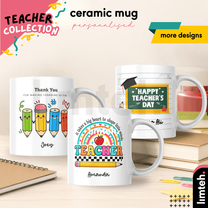 Personalised Glass Mug | Gift With Name | Occasions Gift | Teacher day gift | Father day gift | Christmas Gift | LIMTEH