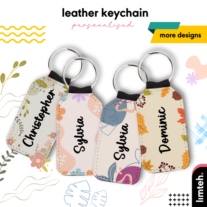 Personalised Leather Keychain | Customize Gifts Name Keychain | Christmas Birthday Bridesmaid Farewell Door Gifts School