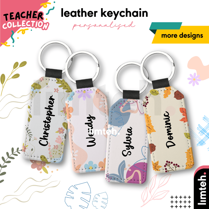 Personalised Leather Keychain | Customize Gifts Name Keychain | Christmas Birthday Bridesmaid Farewell Door Gifts School