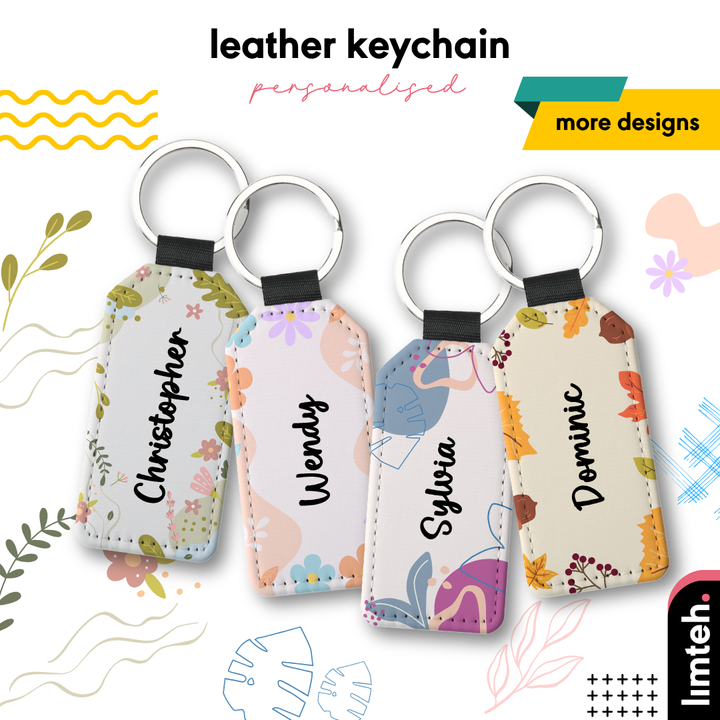 Personalised Leather Keychain | Customize Gifts Name Keychain | Christmas Birthday Bridesmaid Farewell Door Gifts School