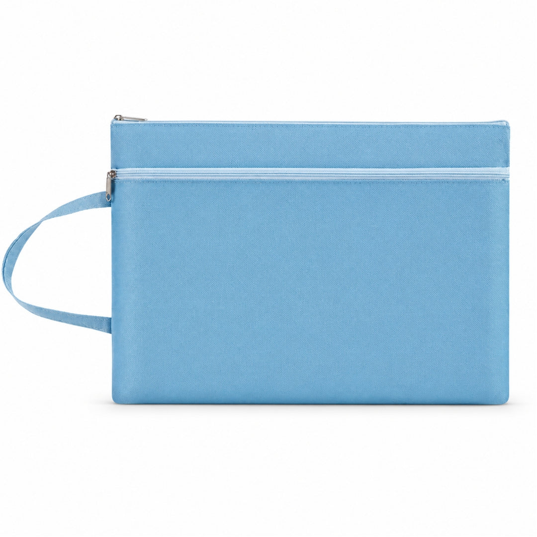Personalised Canvas Handle Zip Bag | A4 Document Organizer | Durable Handheld File Pouch | Farewell Office Gift | LIMTEH