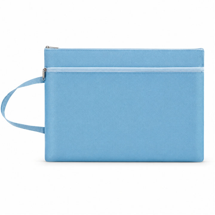 Personalised Canvas Handle Zip Bag | A4 Document Organizer | Durable Handheld File Pouch | Farewell Office Gift | LIMTEH