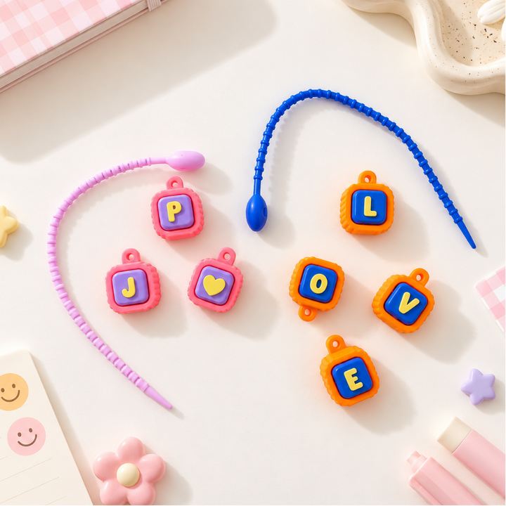 [Pre-Order] Personalised Paracord Clicker Keychain | Name Cute Icons | Bag Accessories | Fidget Clicker