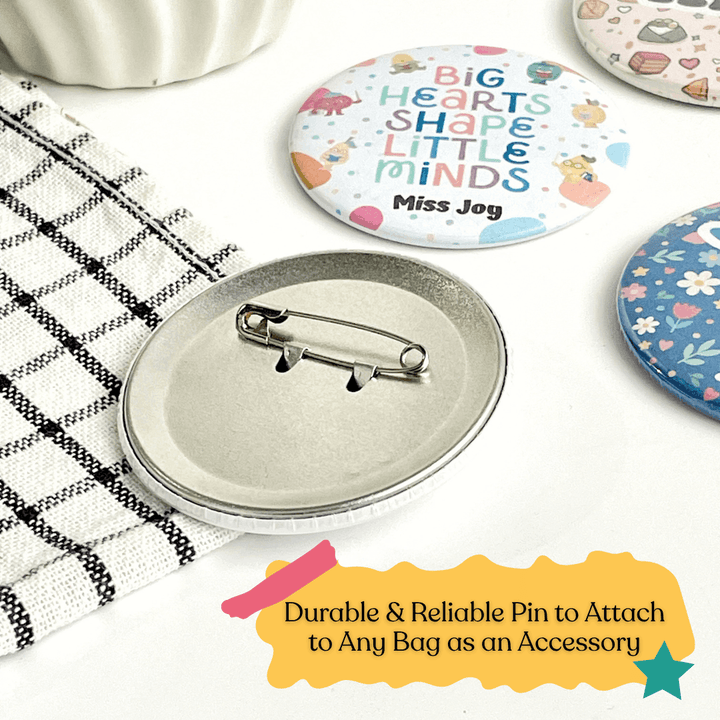 Personalized Button Badge Pin | Teacher's Day | Farewell Gift | Birthday Friends Colleagues Family