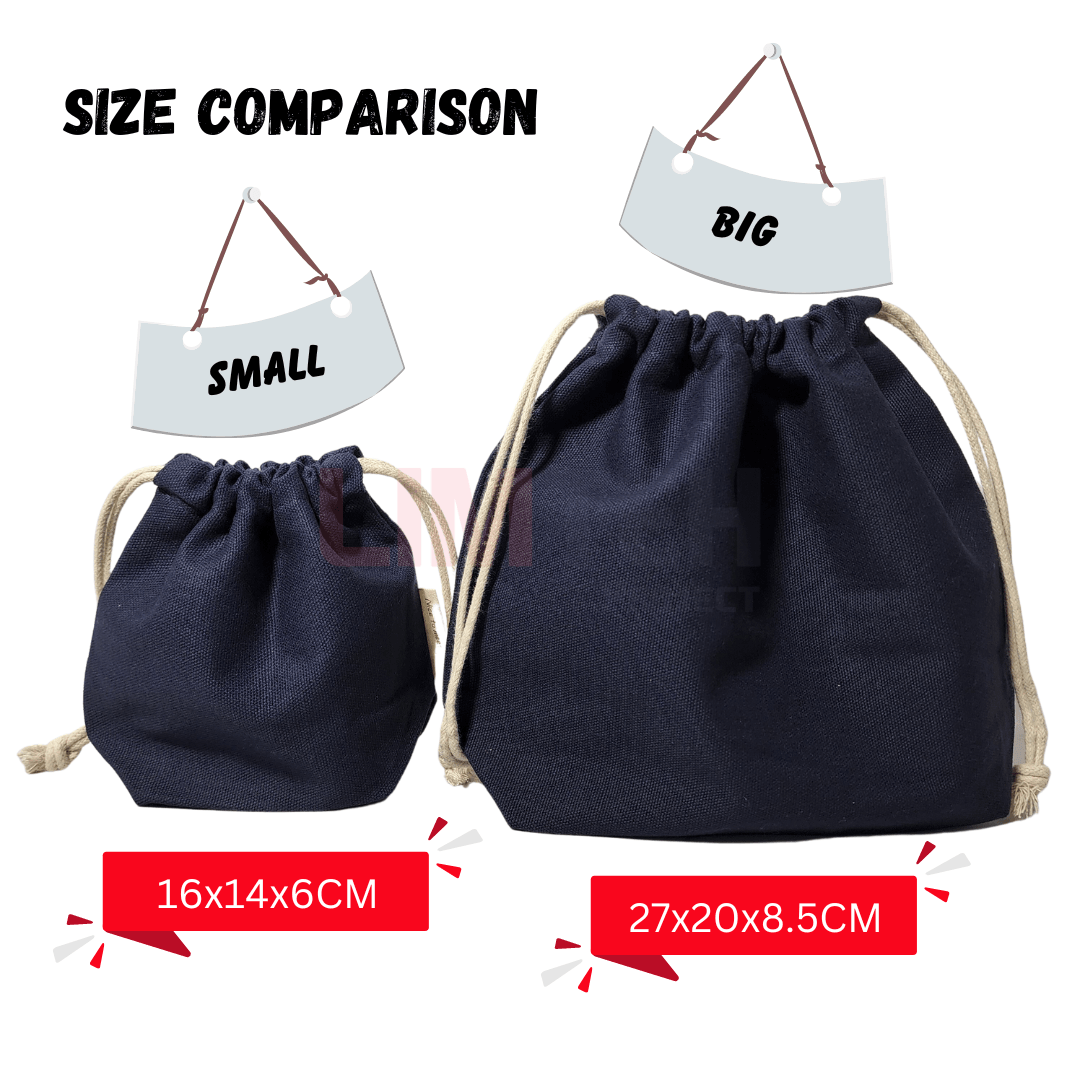 Personalised Cotton Linen | Drawstring Canvas Pouch | Travel Clothing | Storage Bag Cosmetic Storage Pouch | Xmas Gift