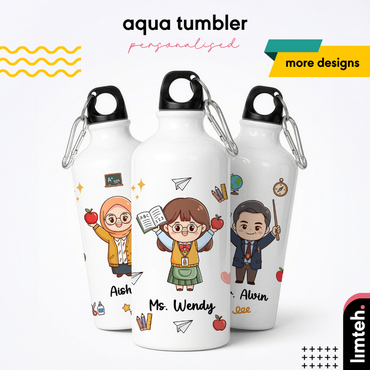 Personalised 500ml Aqua Mug| Water Bottle | Customised gift | Christmas Gifts | Graduation Gifts 