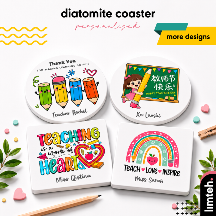 Personalised Coaster | Gift With Name | Occasions Gift | Teacher day gift | Father day gift | Christmas Gift | LIMTEH