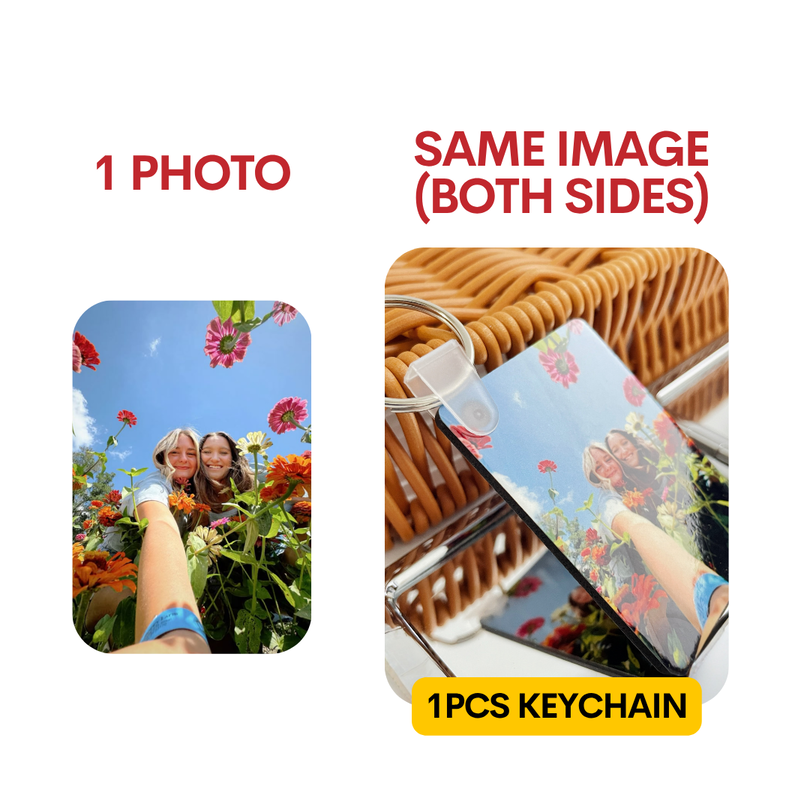 Personalized MDF Photo Keychain Custom Photo | Keychain Charm | Couple Gift | Anniversary Birthday