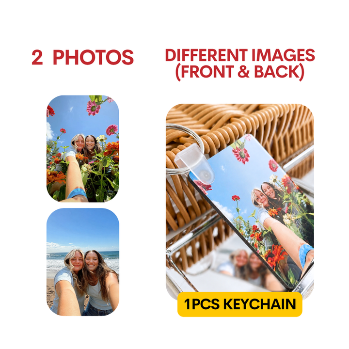 Personalized MDF Photo Keychain Custom Photo | Keychain Charm | Couple Gift | Anniversary Birthday