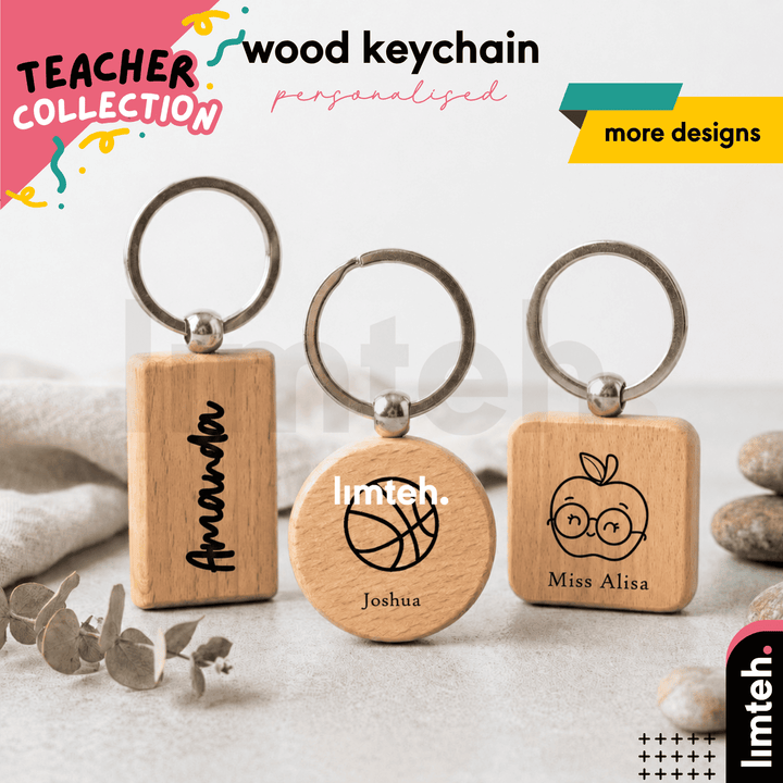 Personalised Wooden Custom Keychain | Custom Name Keychain | Customised Gift | Engraving Gift Keychain  Valentines Gift