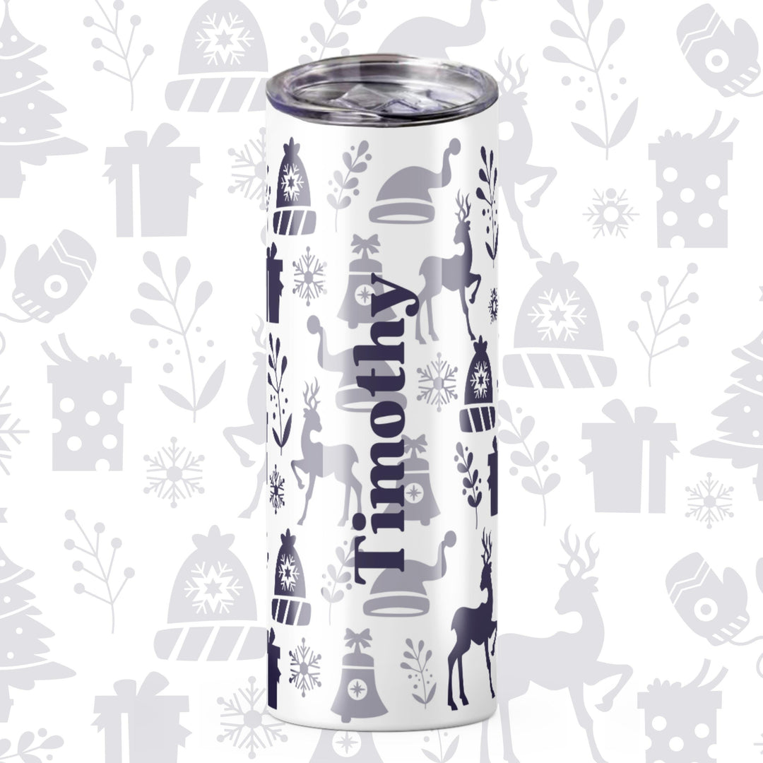 Personalised Skinny Tumbler 600ml | Thermal Stainless Steel Water Bottle | Christmas Gifts | Customised Gift | Birthday