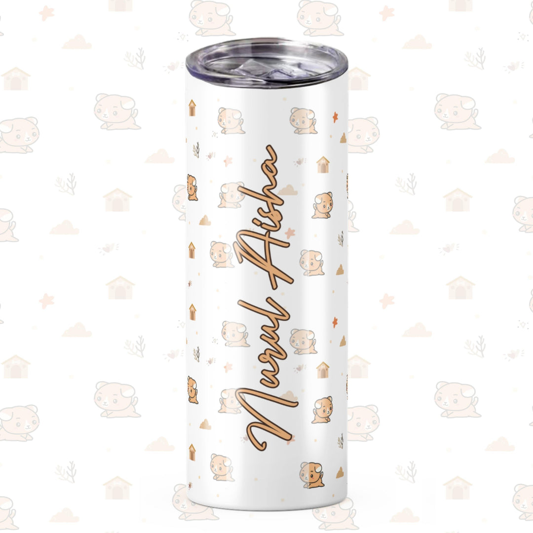 Personalised Skinny Tumbler 600ml | Thermal Stainless Steel Water Bottle | Christmas Gifts | Customised Gift | Birthday