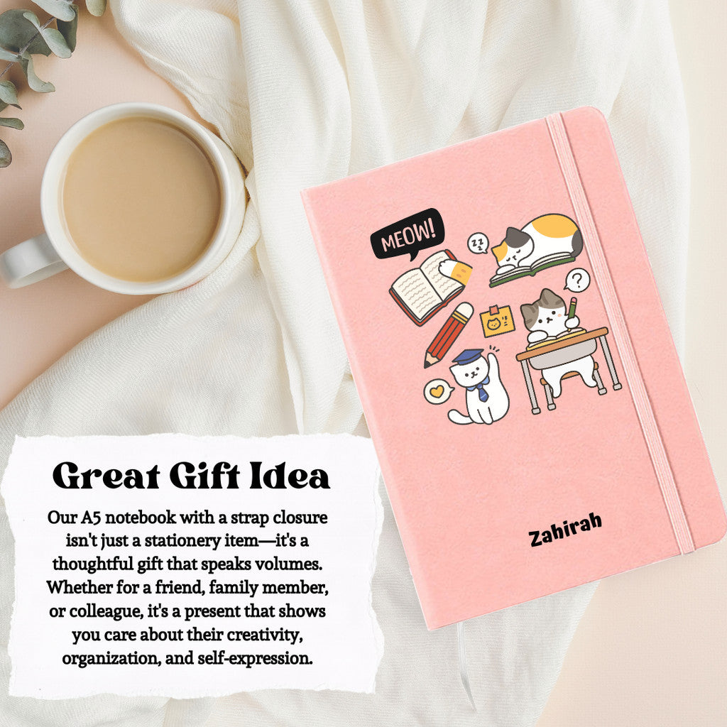 Personalised Design Notebook | Customised A5 Notebook | Customized Lined Notebook Planner Gift